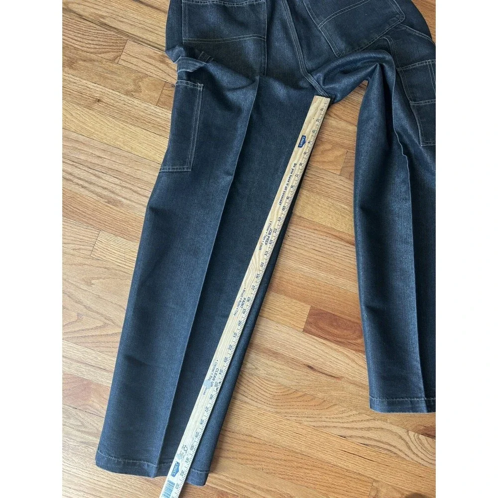 OTB One Tough Brand  Denim Cargo Jeans Skate Mens 34 X 32 Blue Baggy - Picture 4 of 7